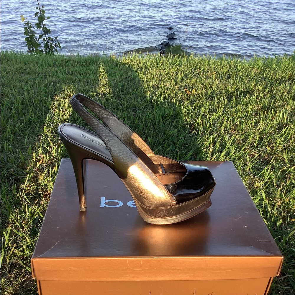 ❤️ Bebe Zahara Heels - Bronze & Black ❤️